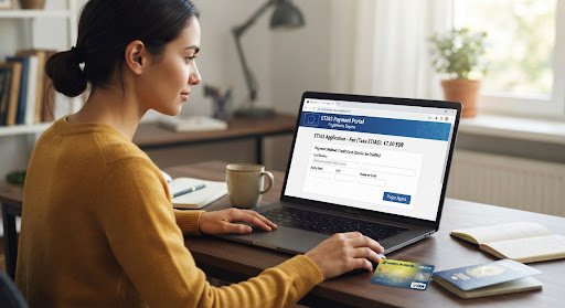 Processo de pagamento digital da taxa ETIAS de 7 euros via cartão de crédito